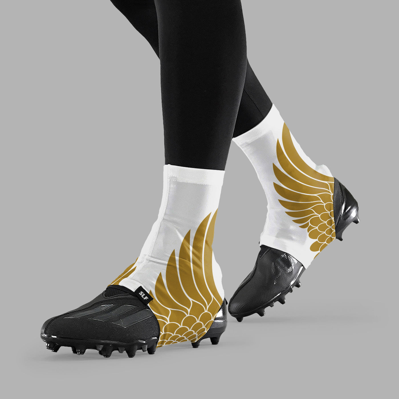 Icarus White Gold Spats / Cleat Covers