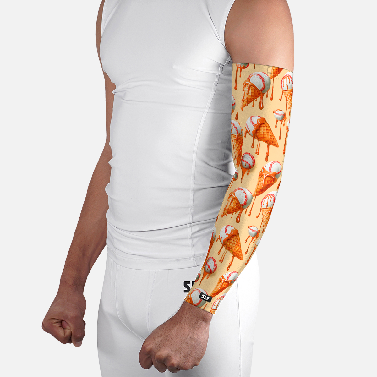 Ice Cream Baseball Orange Arm Sleeve