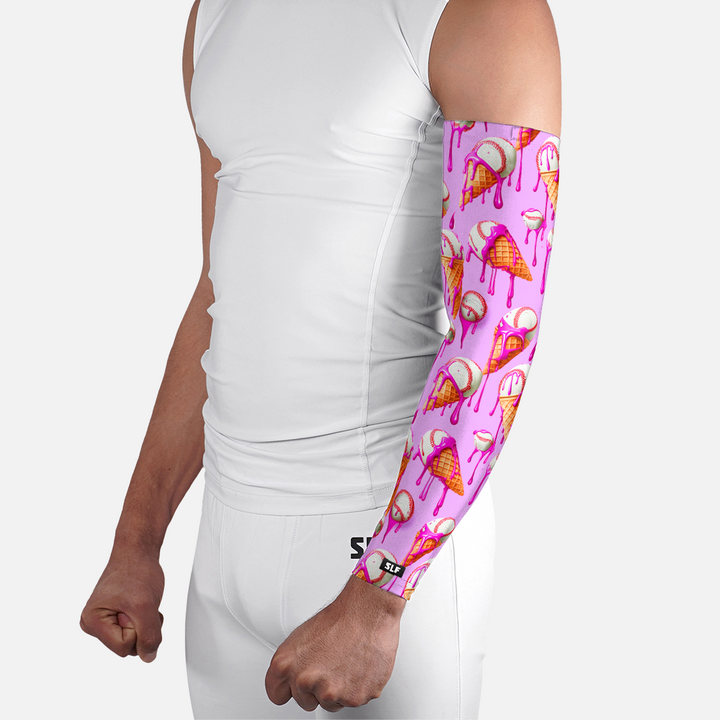Ice Cream Baseball Pink Arm Sleeve