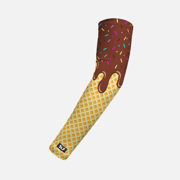 Ice Cream Cone Brown Kids Arm Sleeve