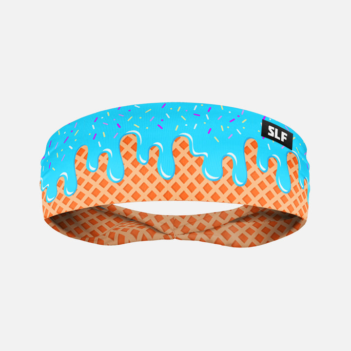 Ice Cream Cone Light Blue Kids Headband