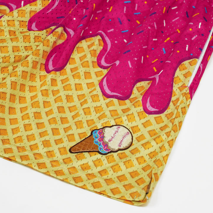 Ice Cream Cone Magenta Kids Shorts - 5"