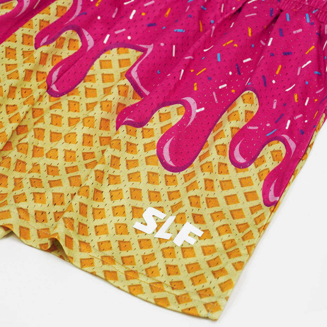 Ice Cream Cone Magenta Shorts - 5"