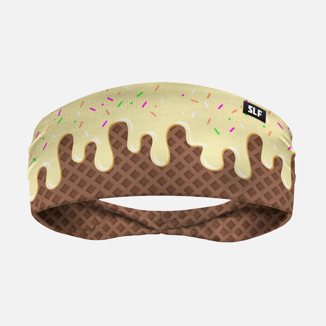 Ice Cream Cone Pale Yellow Headband