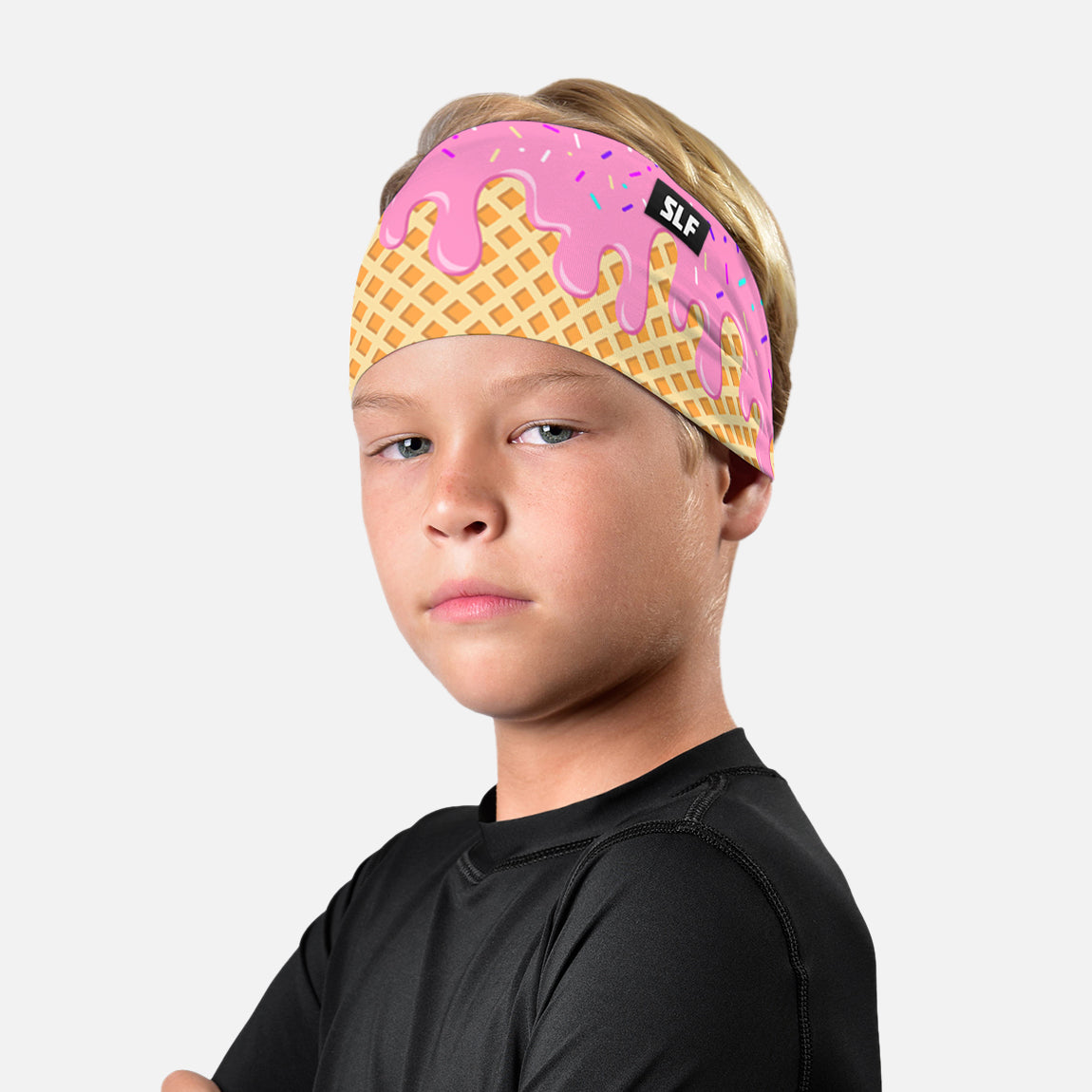 Ice Cream Cone Pink Kids Headband