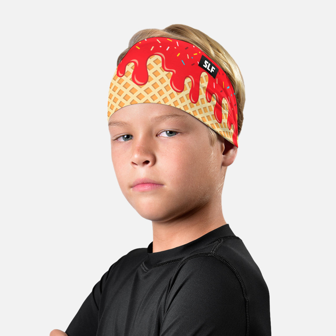 Ice Cream Cone Red Kids Headband