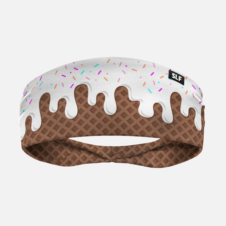 Ice Cream Cone White Headband