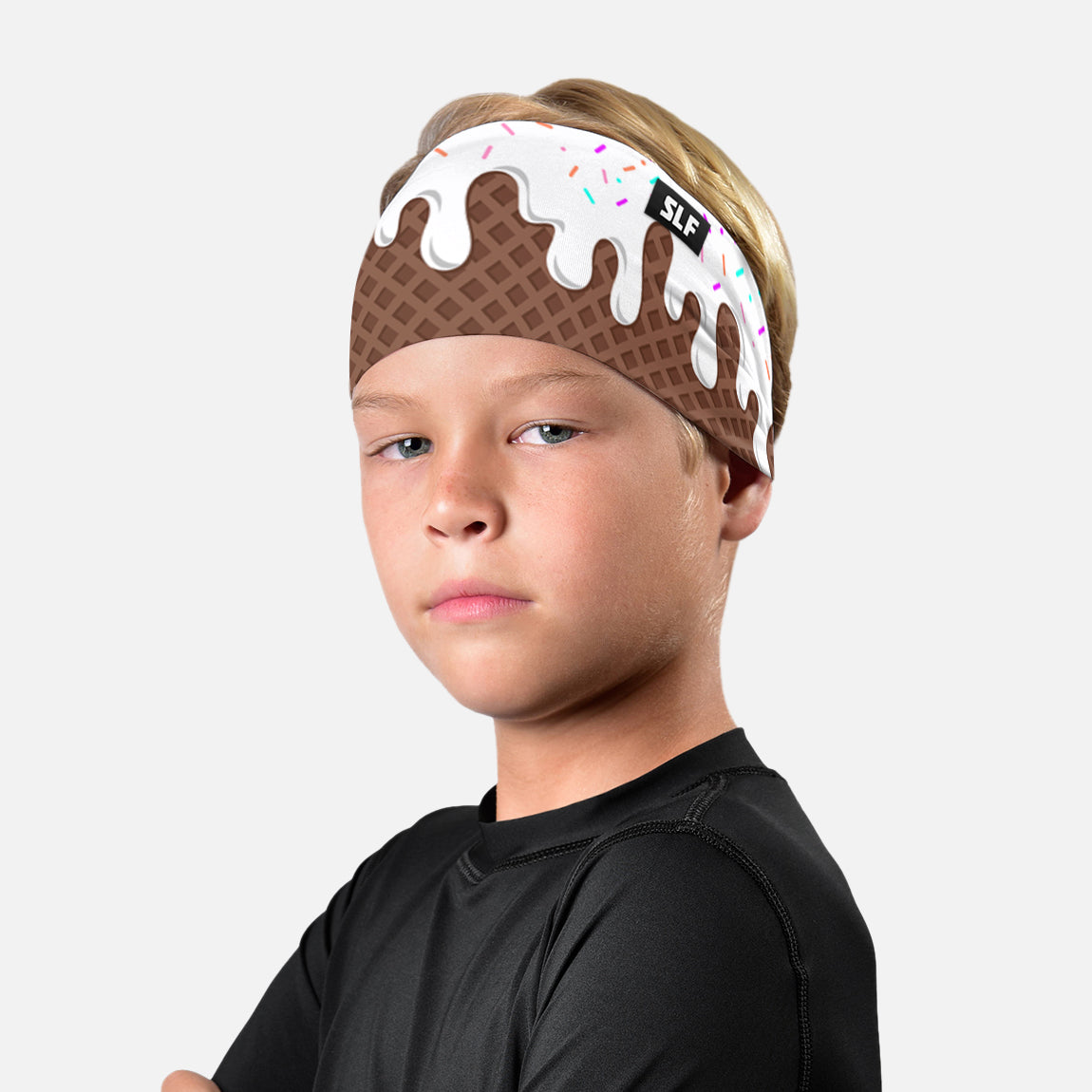 Ice Cream Cone White Kids Headband