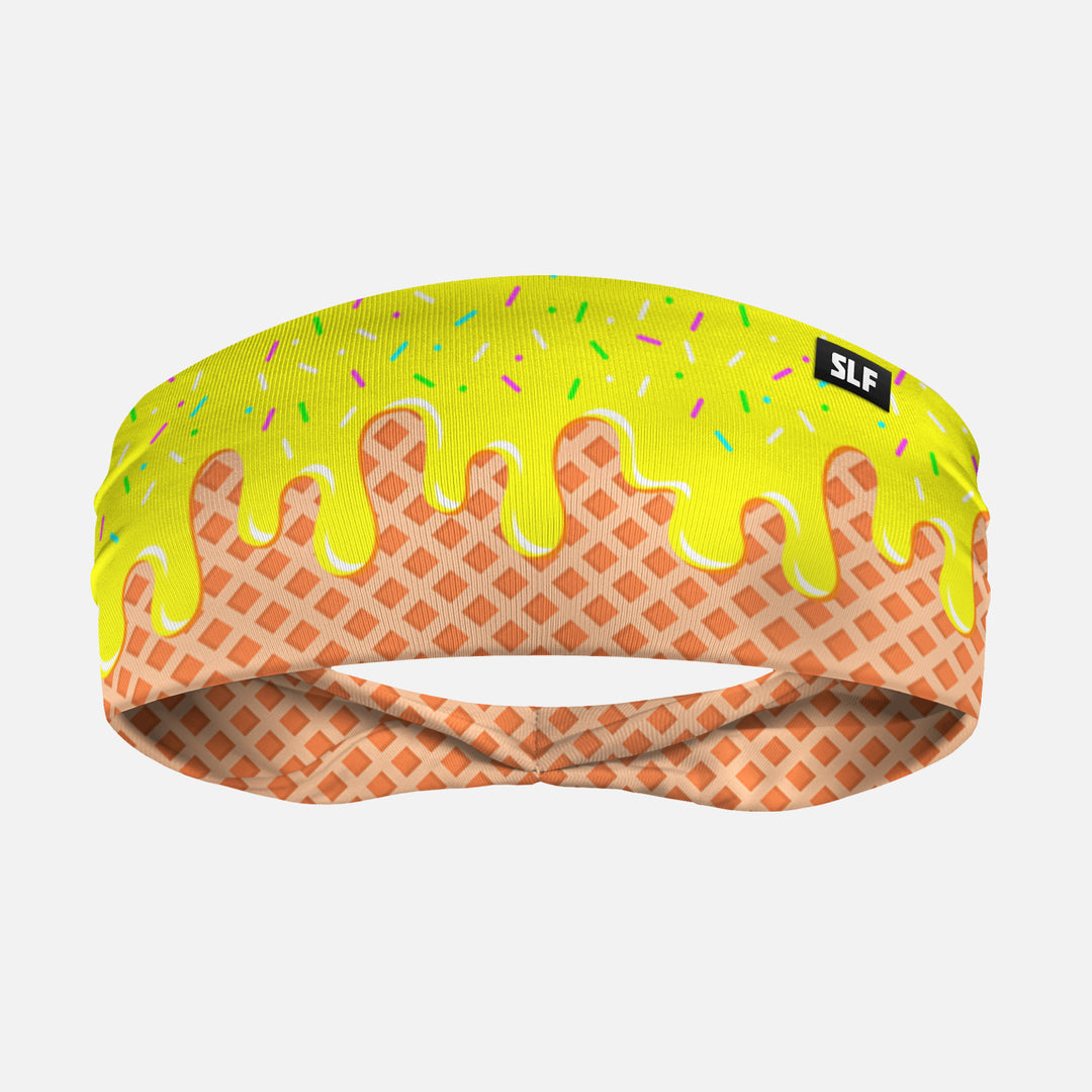 Ice Cream Cone Yellow Headband
