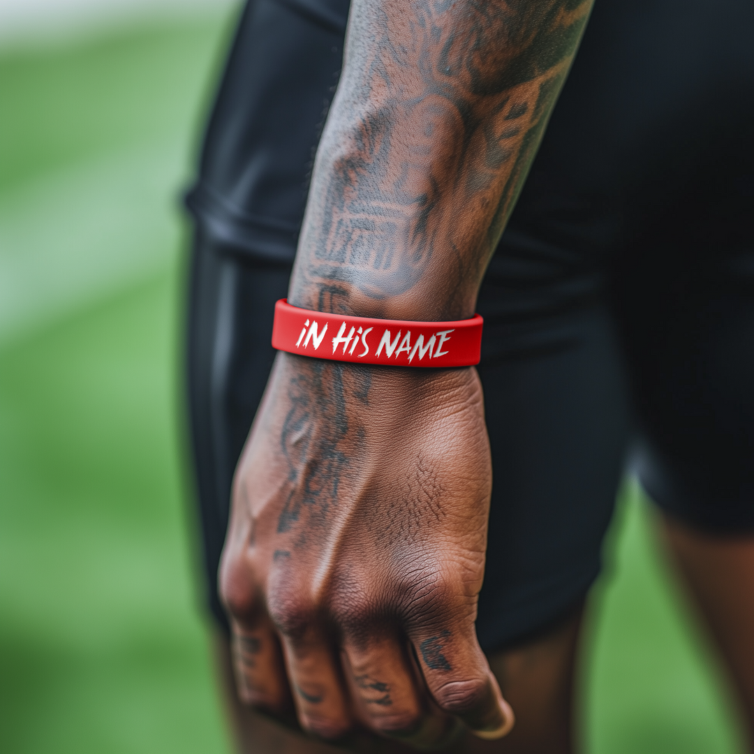 In His Name Motivational Wristband