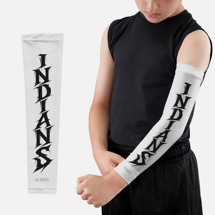 Indians Razor Script Kids Arm Sleeve