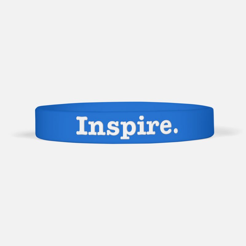 Inspire Blue Motivational Wristband