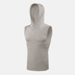 Iron Gray Sleeveless Compression Hoodie