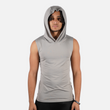 Iron Gray Sleeveless Compression Hoodie