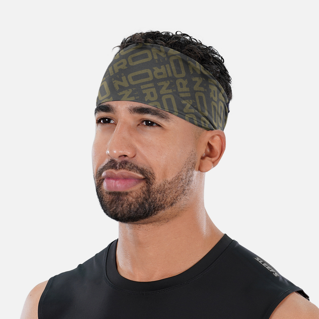 Iron Pattern Green Headband