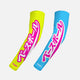 Japanese Baseball Lime Green and Blue Kids Arm Sleeves Pair