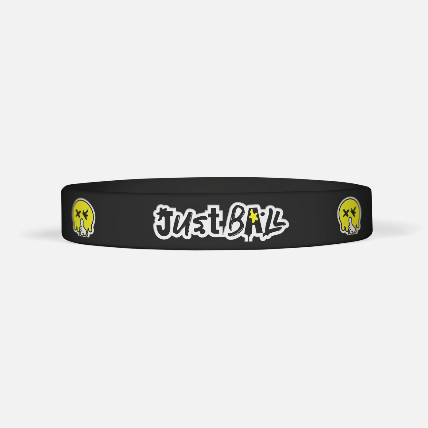 Just Ball Black Motivational Wristband