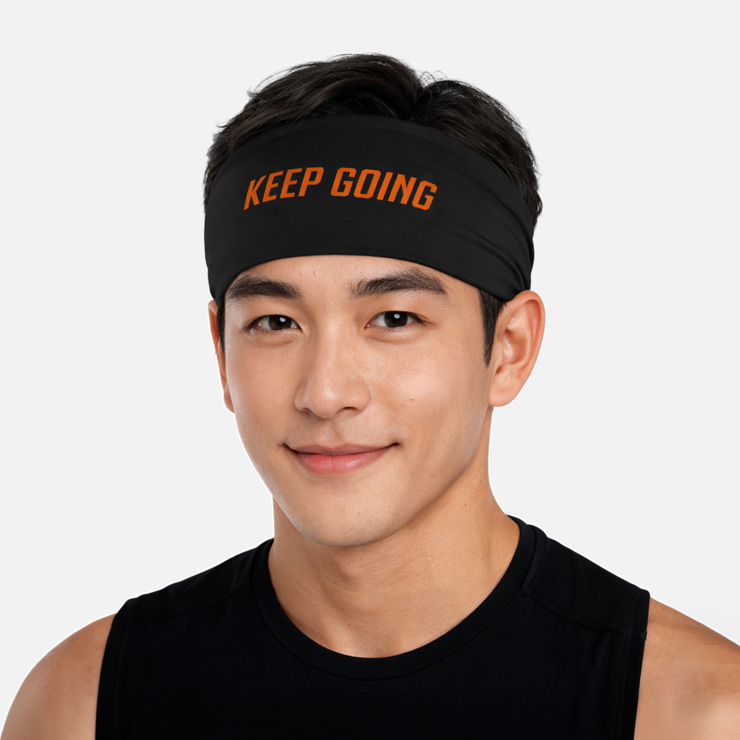 Keep Going Black Headband