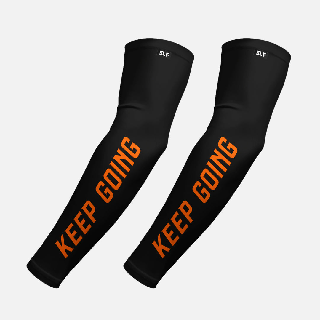 Keep Going Black Running Sleeves - Pair