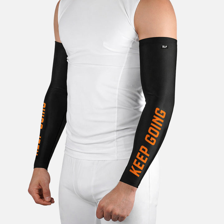 Keep Going Black Running Sleeves - Pair