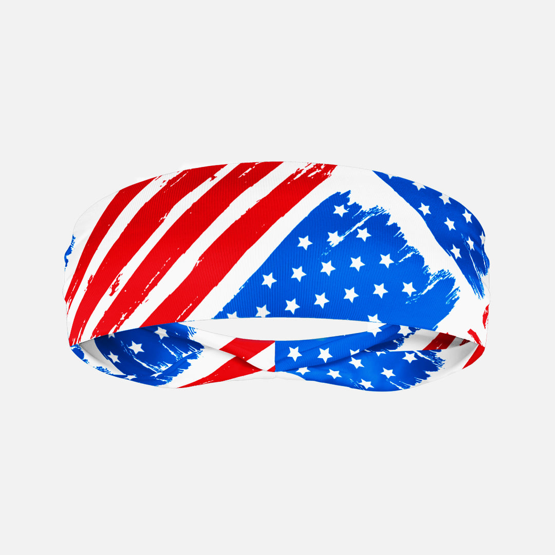 USA Brushed Flag Kids Headband