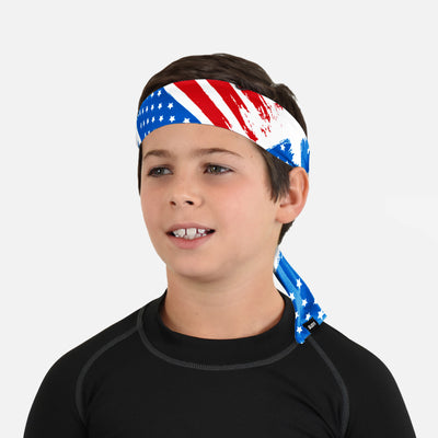 USA Brushed Flag Kids Ninja Headband