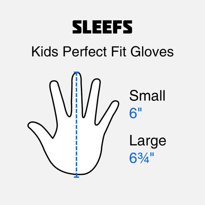 Black Sticky Kids Football Receiver Gloves