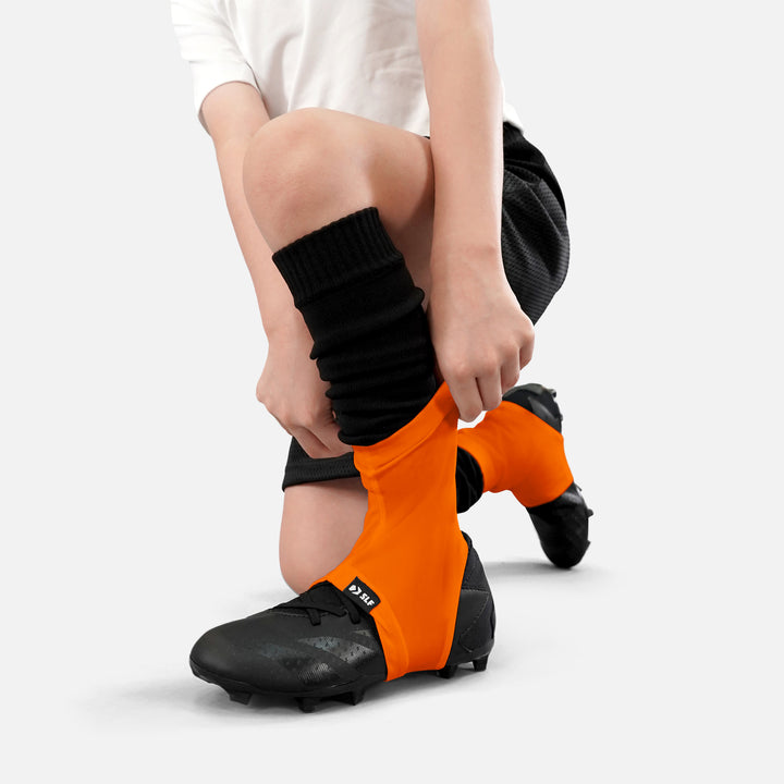 Hot Orange Kids Spats / Cleat Covers