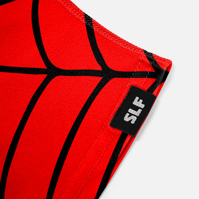 Red Web Pattern Kids Spats / Cleat Covers