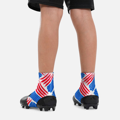 USA Brushed Flag Kids Spats / Cleat Covers