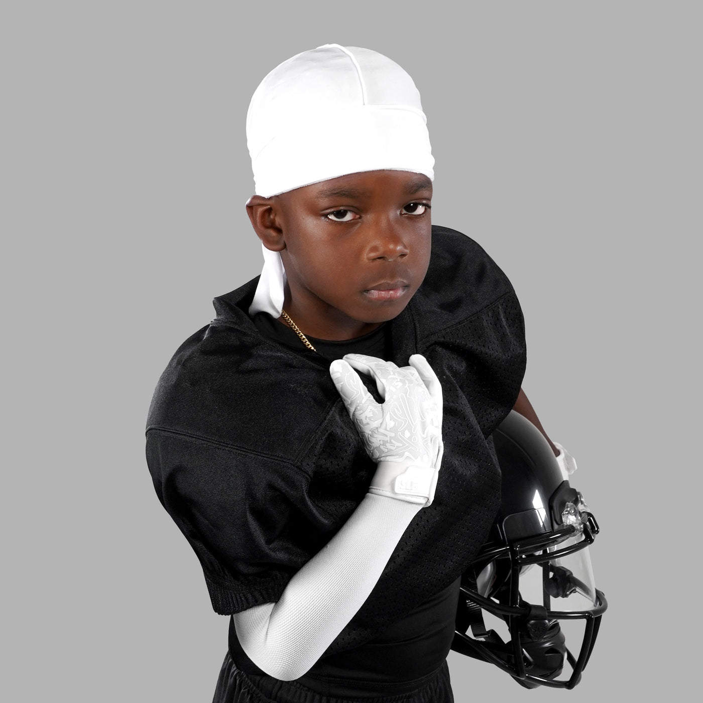 Basic White Kids Sports Durag