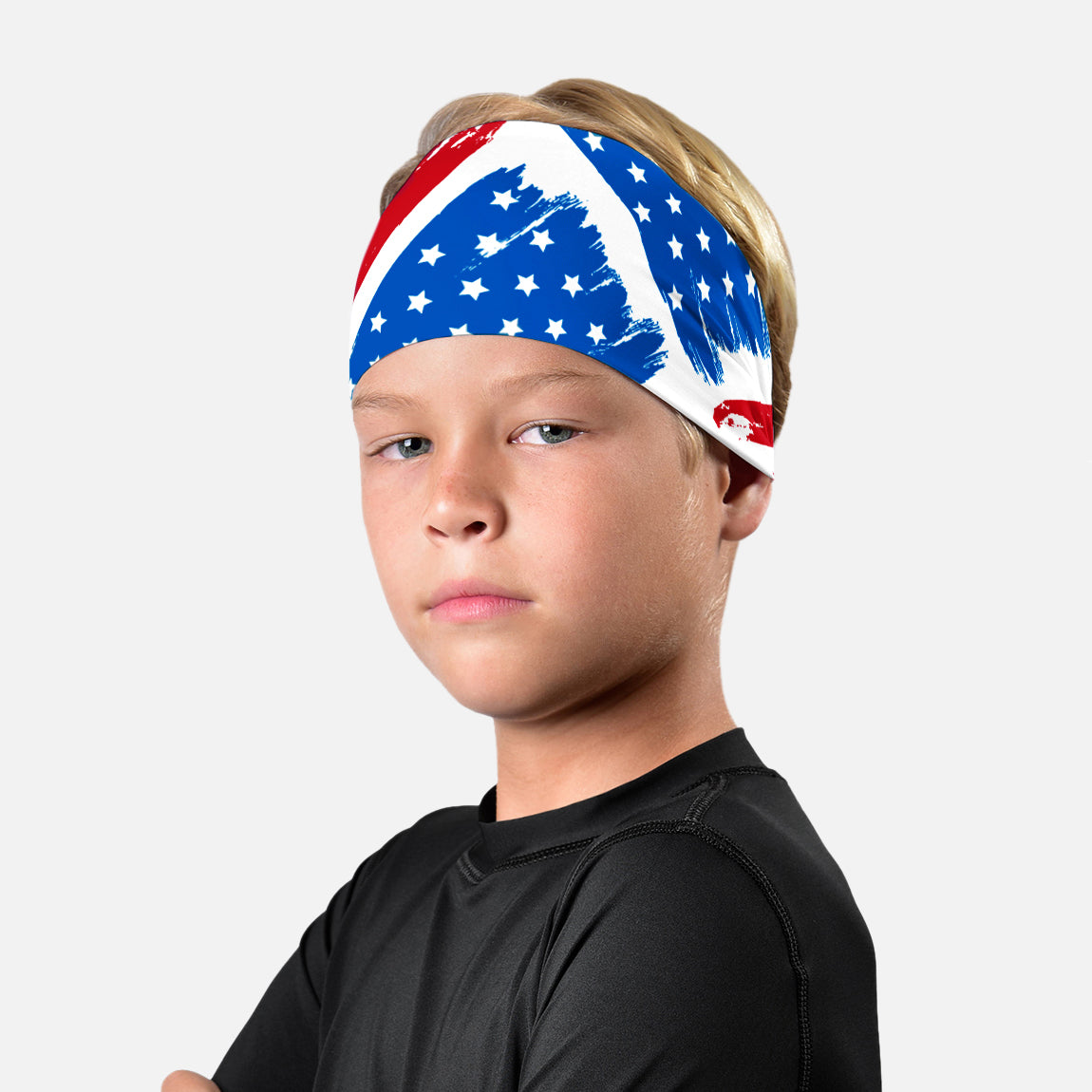 USA Brushed Flag Kids Headband