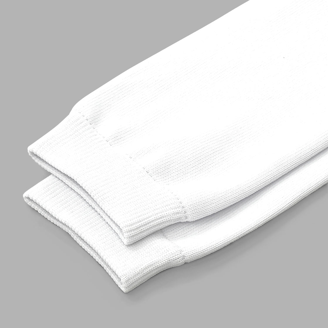 Basic White Knitted Compression Calf Sleeves