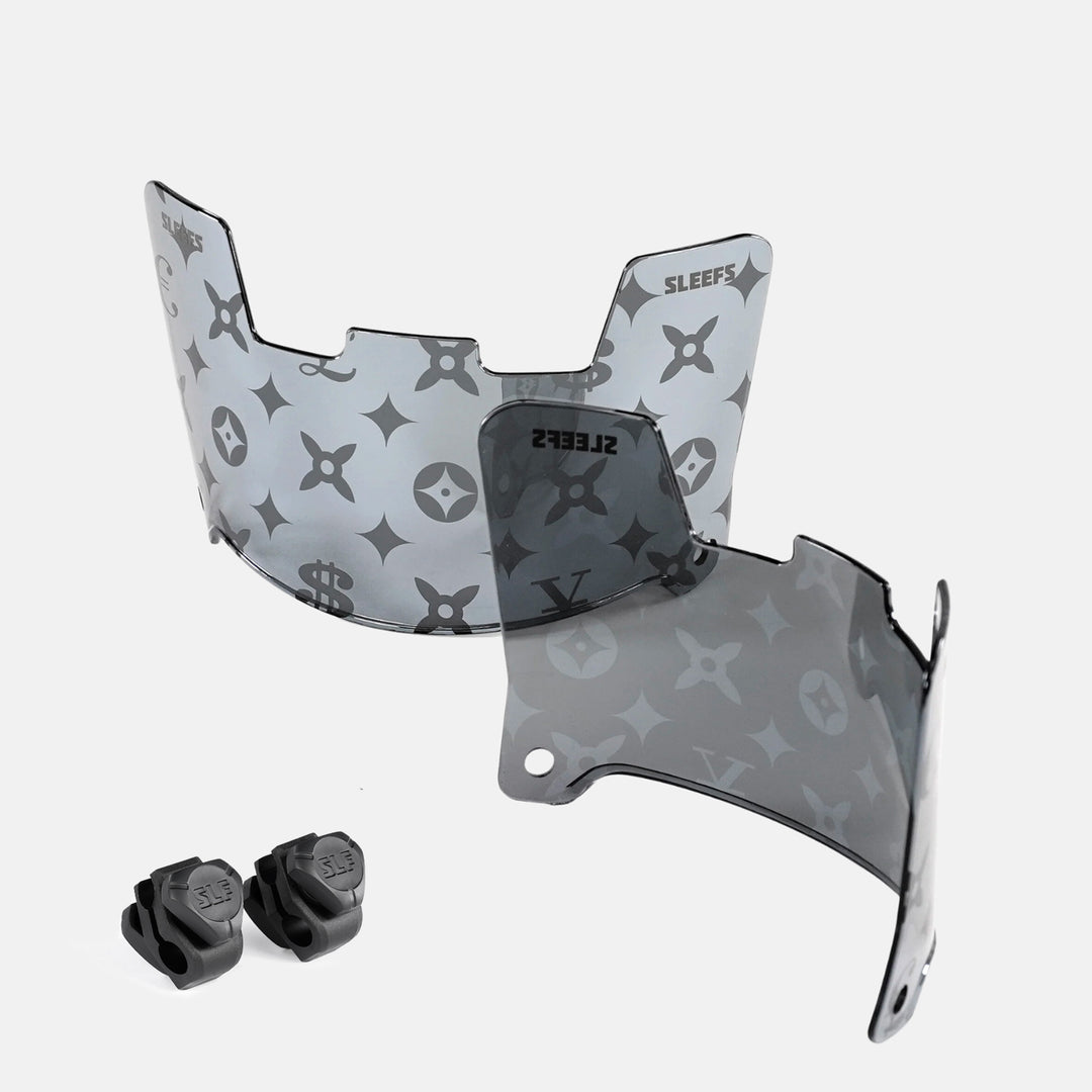 Lavish Silver Moonstone Helmet Eye-Shield Visor