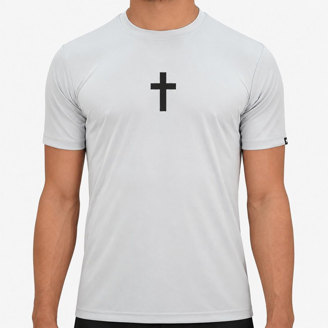 Faith Cross Light Gray Quick Dry Shirt