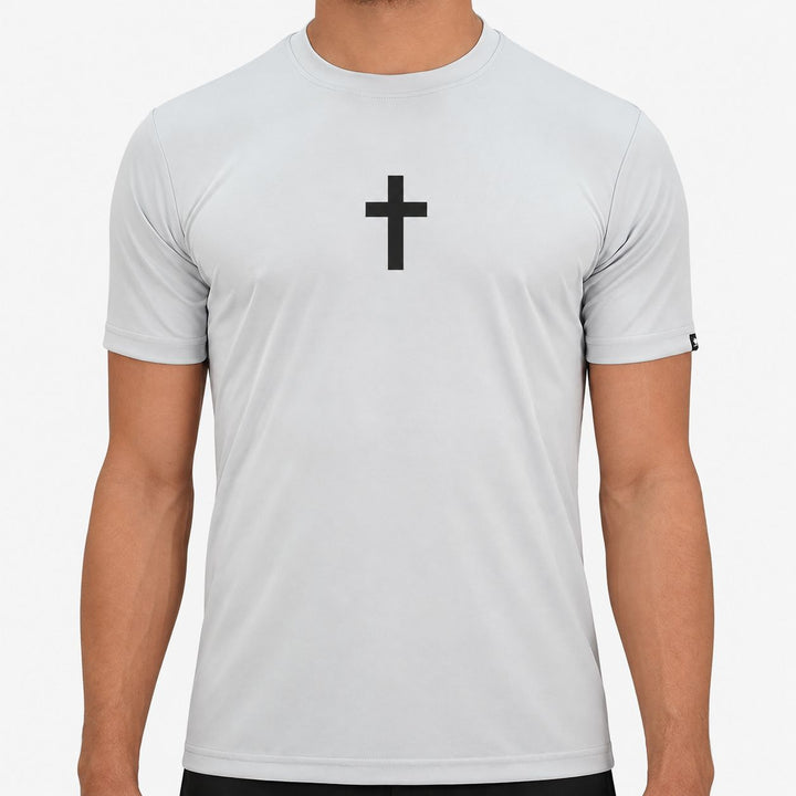 Faith Cross Light Gray Quick Dry Shirt