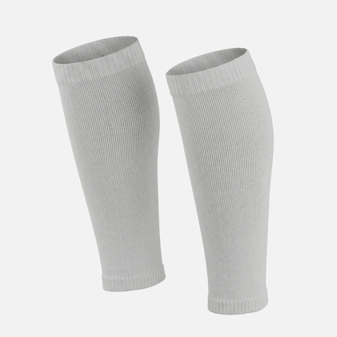 Hue Light Gray Knitted Compression Calf Sleeves