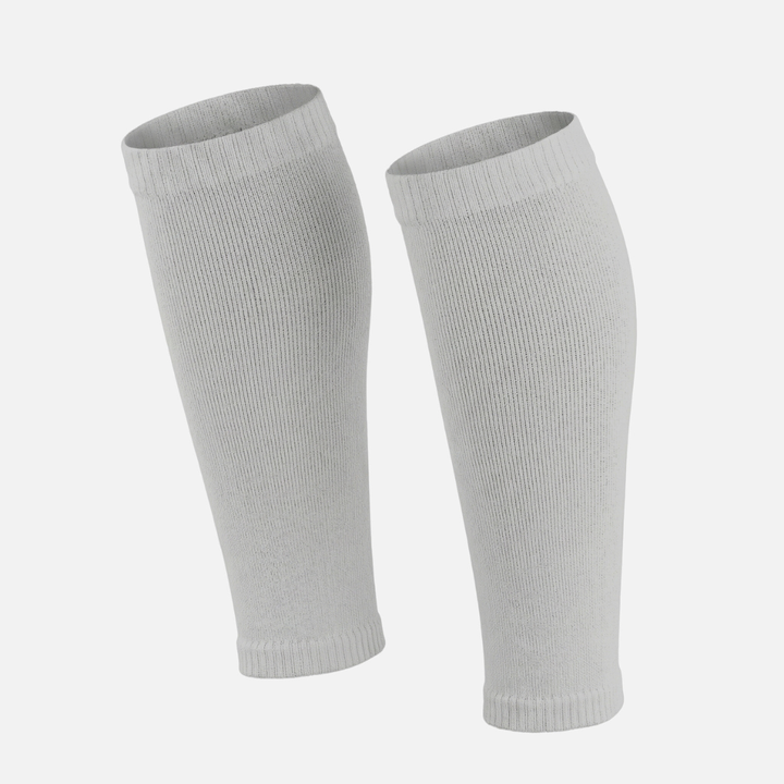 Hue Light Gray Knitted Compression Calf Sleeves