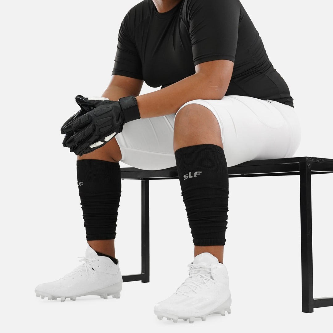 Black Lineman Scrunchie Leg Sleeves