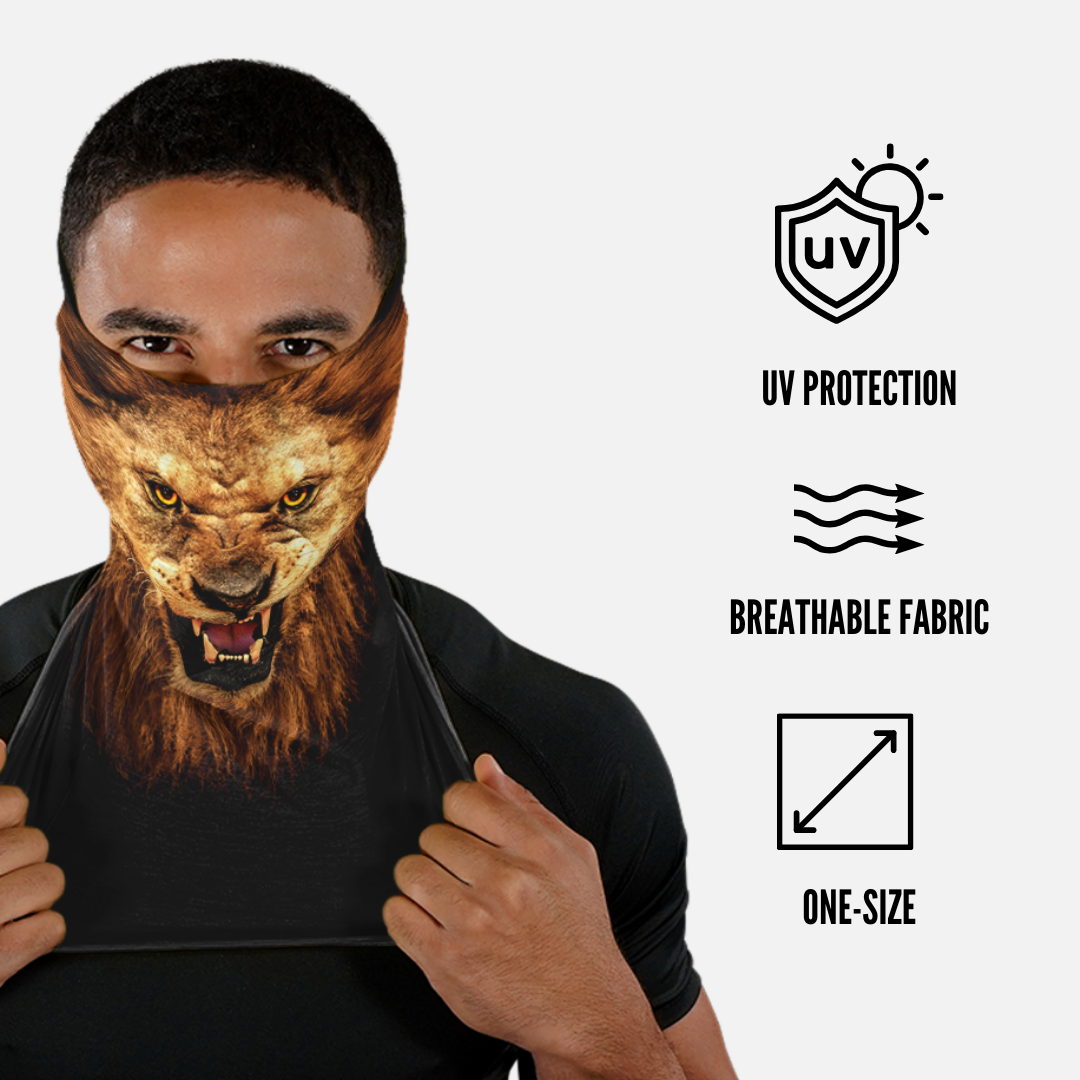 Lion Face Neck Gaiter