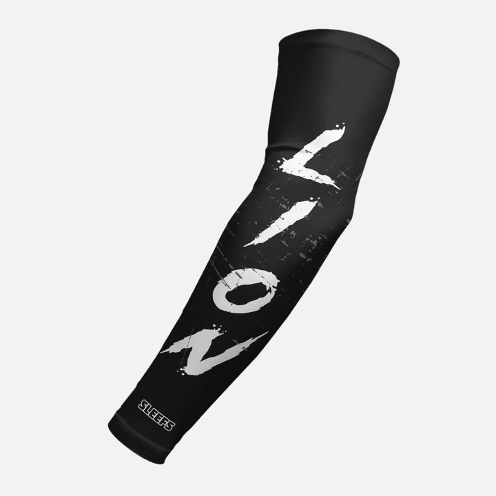 Lion Grunge Script Arm Sleeve