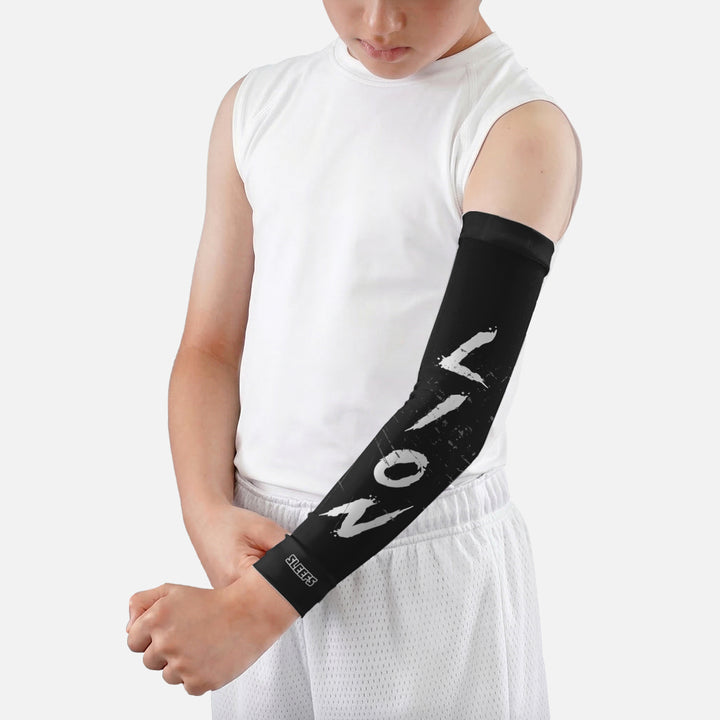 Lion Grunge Script Kids Arm Sleeve