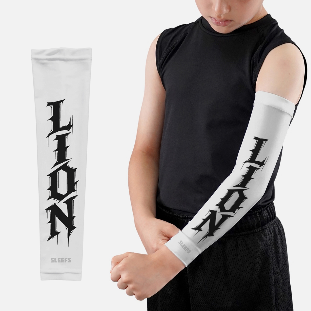 Lion Razor Script Kids Arm Sleeve