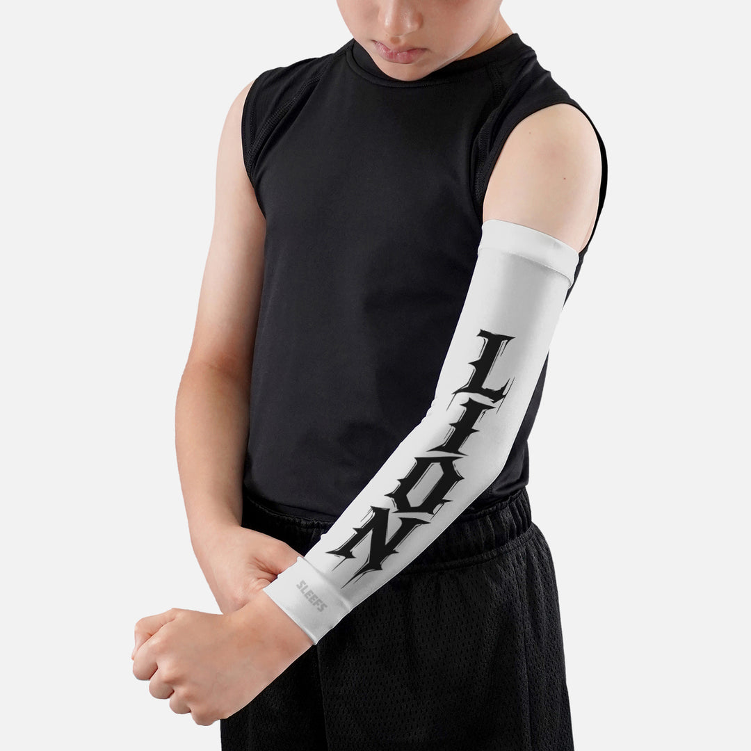 Lion Razor Script Kids Arm Sleeve