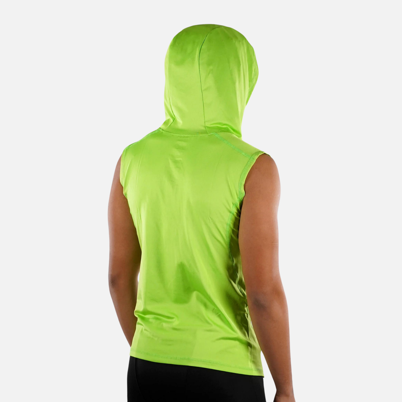 Lizard Green Sleeveless Compression Hoodie