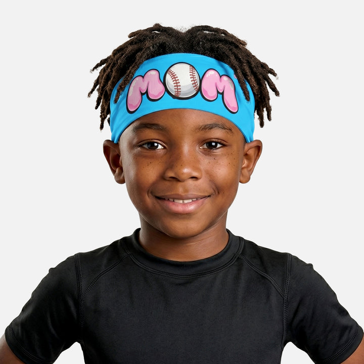 MOM Cotton Candy Baseball Kids Headband