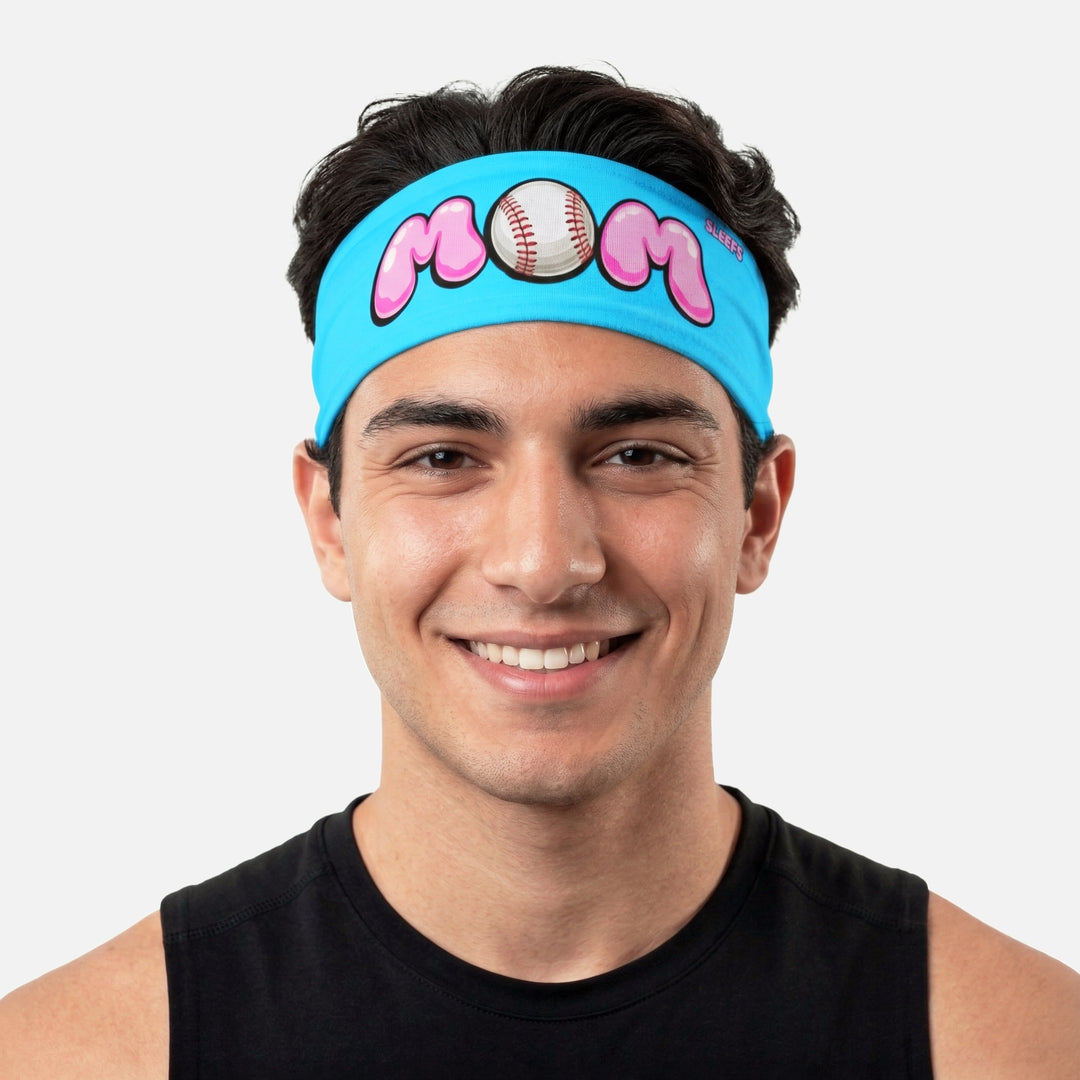 MOM Cotton Candy Baseball Headband