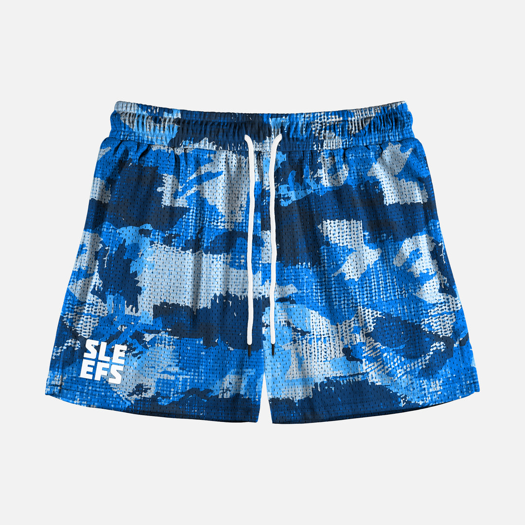 Marine Blue Camo Shorts - 5"