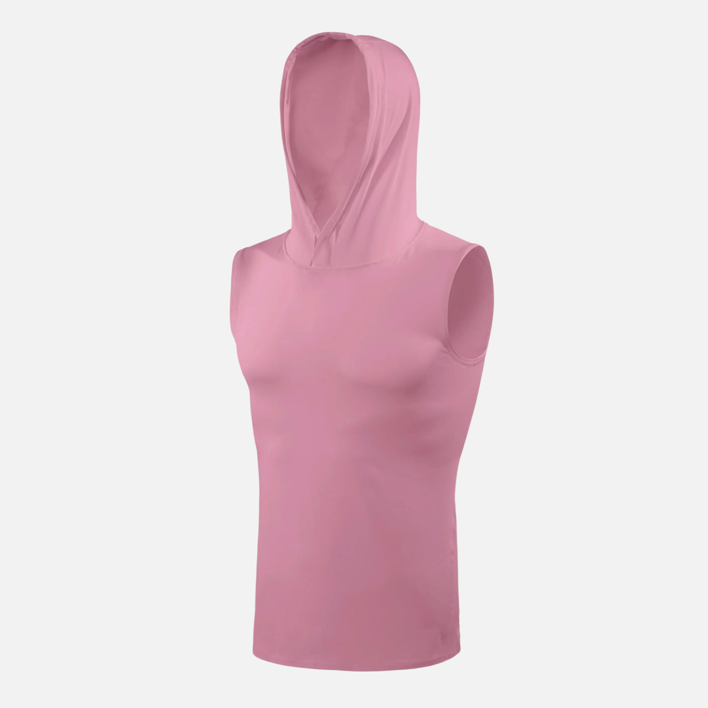 Mauve Sleeveless Compression Hoodie