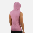 Mauve Sleeveless Compression Hoodie